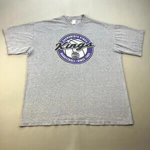 Sacramento Kings T Shirt Adult Xxl Gray Majestic Basketball Nba 90S
